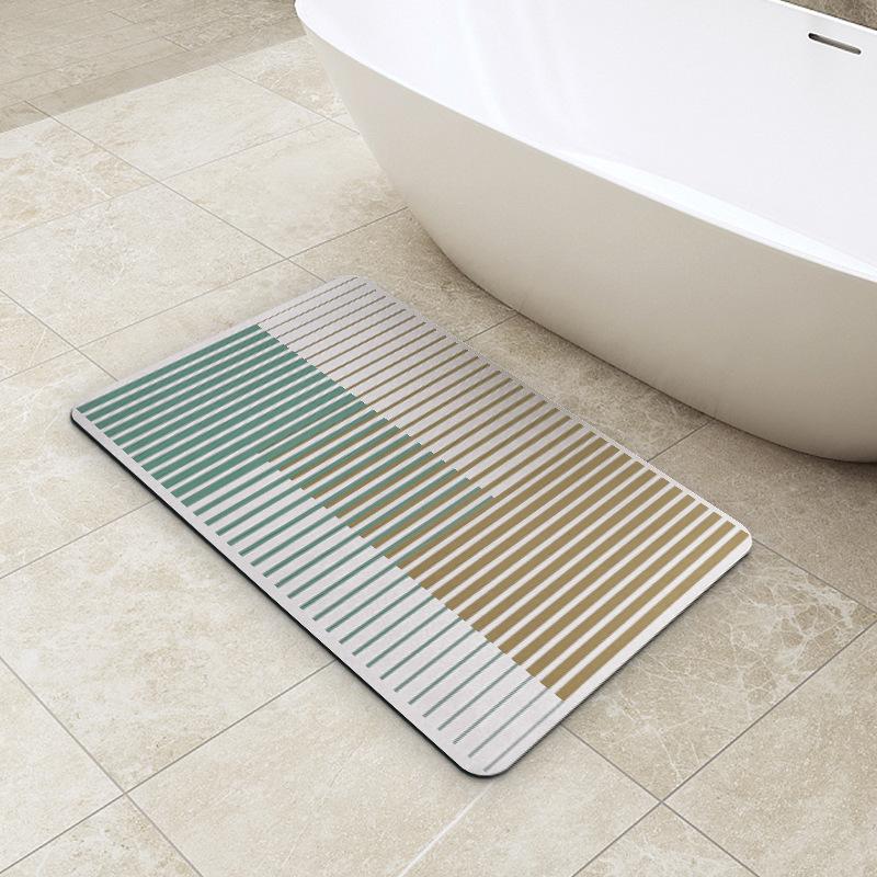 

Легкий роскошный коврик Ins Wind Diatom Mud для пола в ванной комнате, противоскользящий впитывающий коврик для ног, коврик для ног в душевую комнату 50 * 80Cm