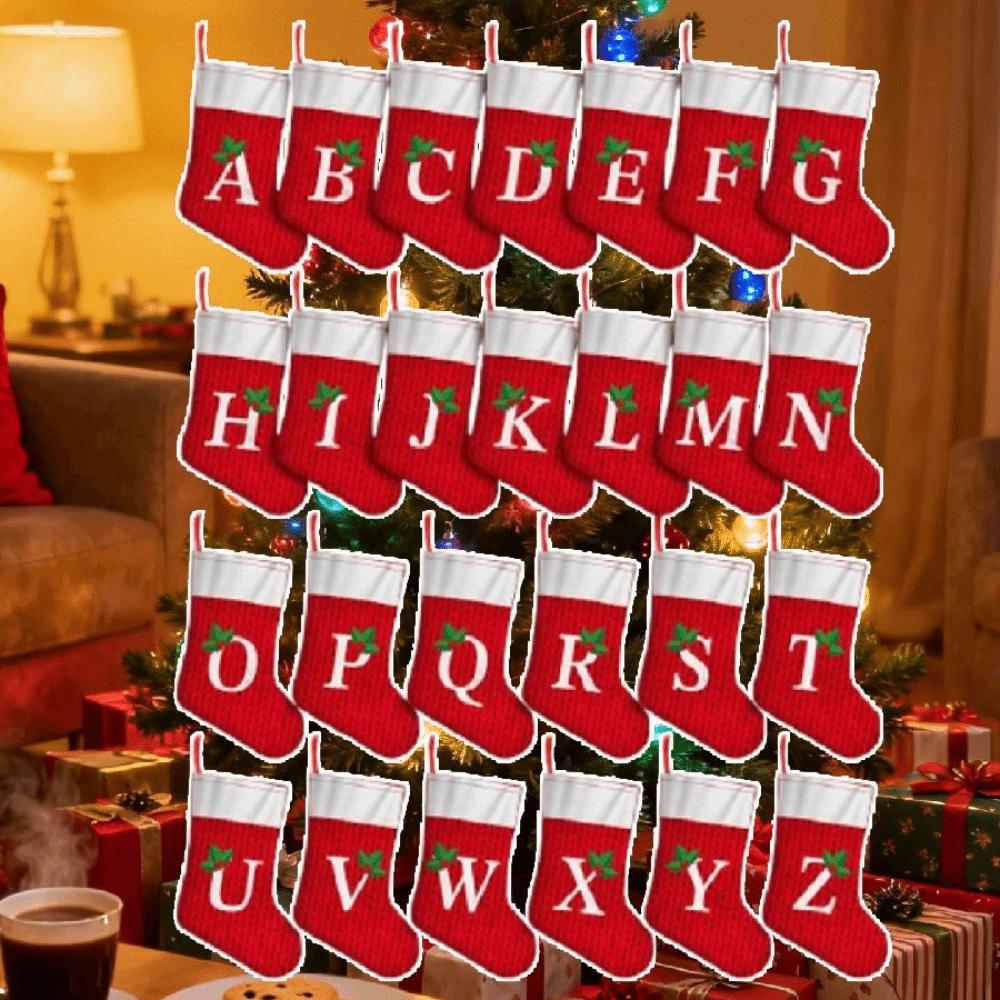 Creativity Christmas Alphabet Socks A-Z Candy Bag Multifunctional Christmas Gift Bag  New Year