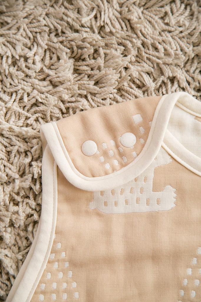 farska Gauze Baby Sleeper Sky 6-Layer (Morinokuma Gray)