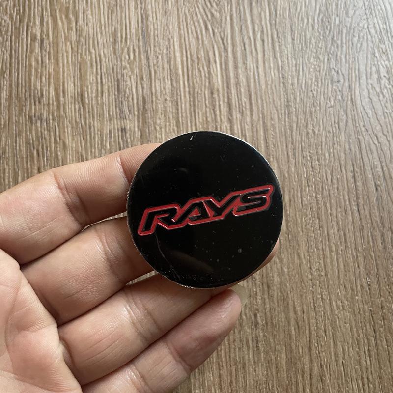 

4pcs 45/50/56/60/65mm Modified wheel center hubcap logo Emblem Badge sticker for RAYS Racing hub cap stickers 45mm(4 stickers)