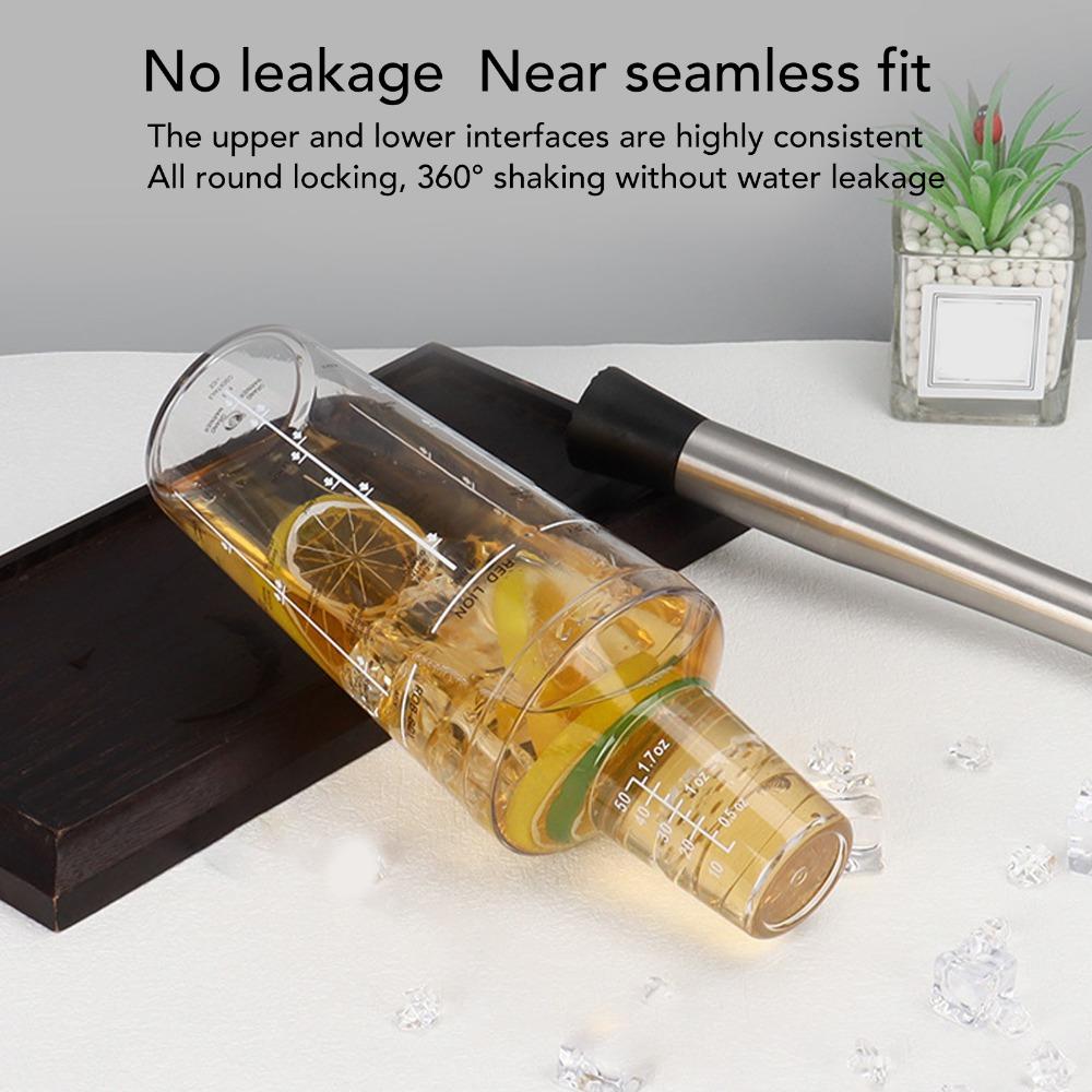 Built-in Strainer Lids Professional Cocktail Shaker PC Bartender Shaker Kit Wine Mixer Shaker  Home