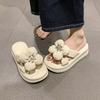 Stylish Summer Platform Slippers For Women Comfortable Floral Design Casual Sandals