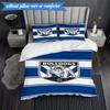 3PCS Bulldogs Team Crest Design Bedding Set 2D Printing (Includes 1 Duvet Cover + 2 Pillowcases Coreless), Bedroom decor,Fan Gift