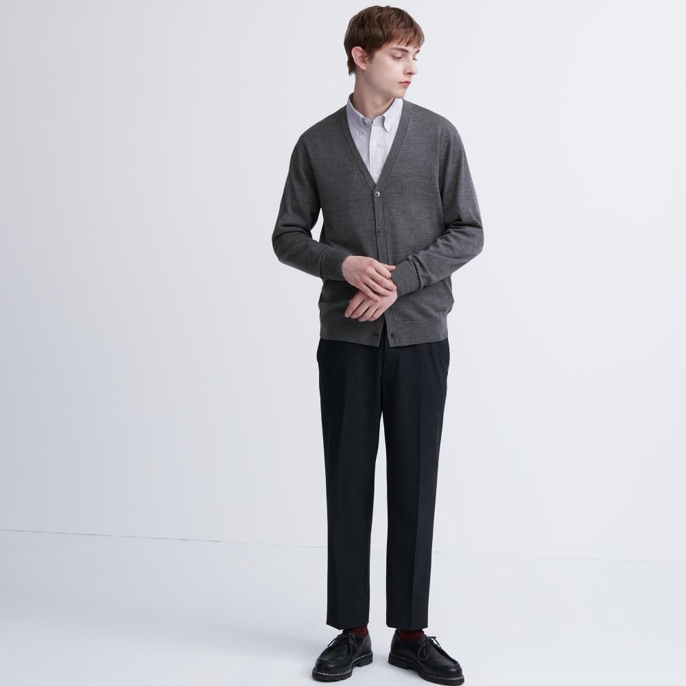 Uniqlo Japan Extra Feiner Merino V-Ausschnitt Cardigan Langarm