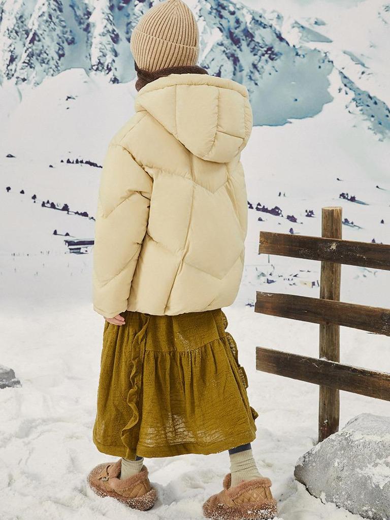 2023 Girls' Korean-Style Down Jacket: Warm, Cold-Proof Coat for Medium and Large Children, Autumn/Winter Edition