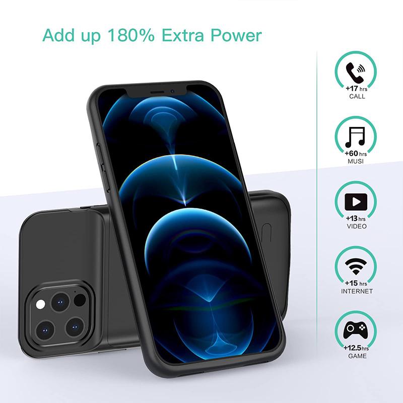 Custodia Caricabatterie Ultra Sottile per iPhone 16 15 14 13 12 11 Pro Max 13 12 Mini X XS Max XR 6 7 8 SE 2 Custodia di Ricarica Power Bank