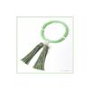 [EsuonHappiness] Prayer Beads for Women Mirror Cut Comes with a Mala Bag (bead Holder) All Denominations Prayer Beads for Women (light Green)