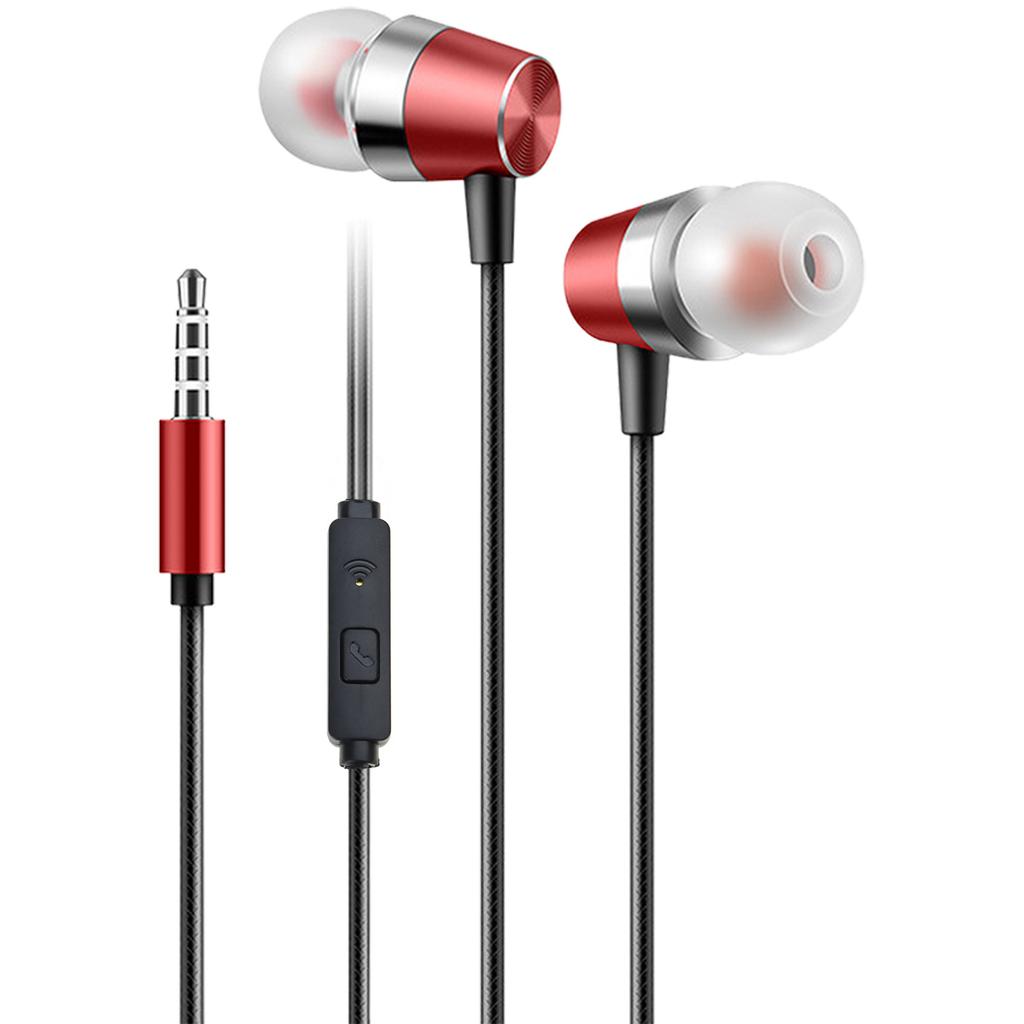 Corded Earbuds In-Ear Headphones Earphones with Microphone Noise Isolation Corded 3.5mm Ear Buds for Phone Computer