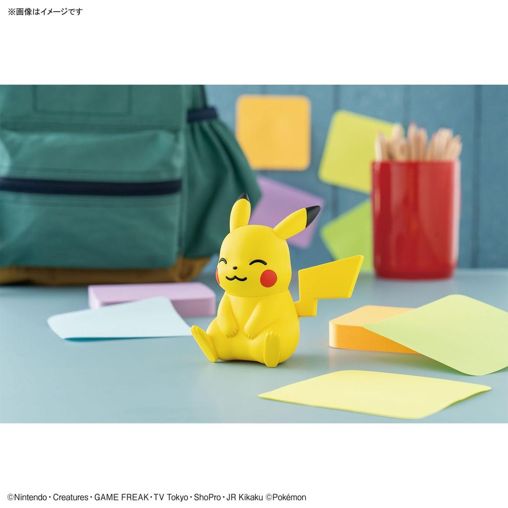 BANDAI SPIRITS Pokémon Plastic Model Collection Quick!! 16 Pikachu (Sitting Pose) Pre-Colored Plastic Model