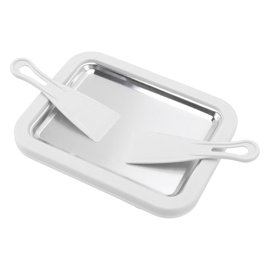 Ice Cream Roller Plate DIY Handcraft Non Plug In Required Large Size Stainless Steel Rolled Ice