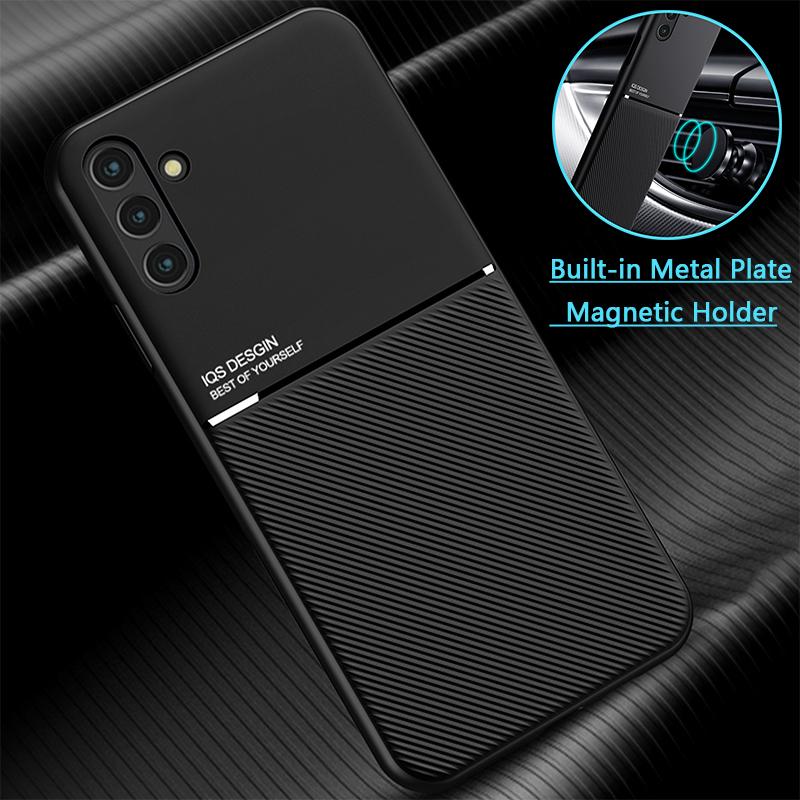 

For Samsung Galaxy A04s SM-A047F Case Leather Magnetic Car Holder Phone Case For Samsung A04S A 04S Soft Silicon Back Cover For Galaxy A04S синій