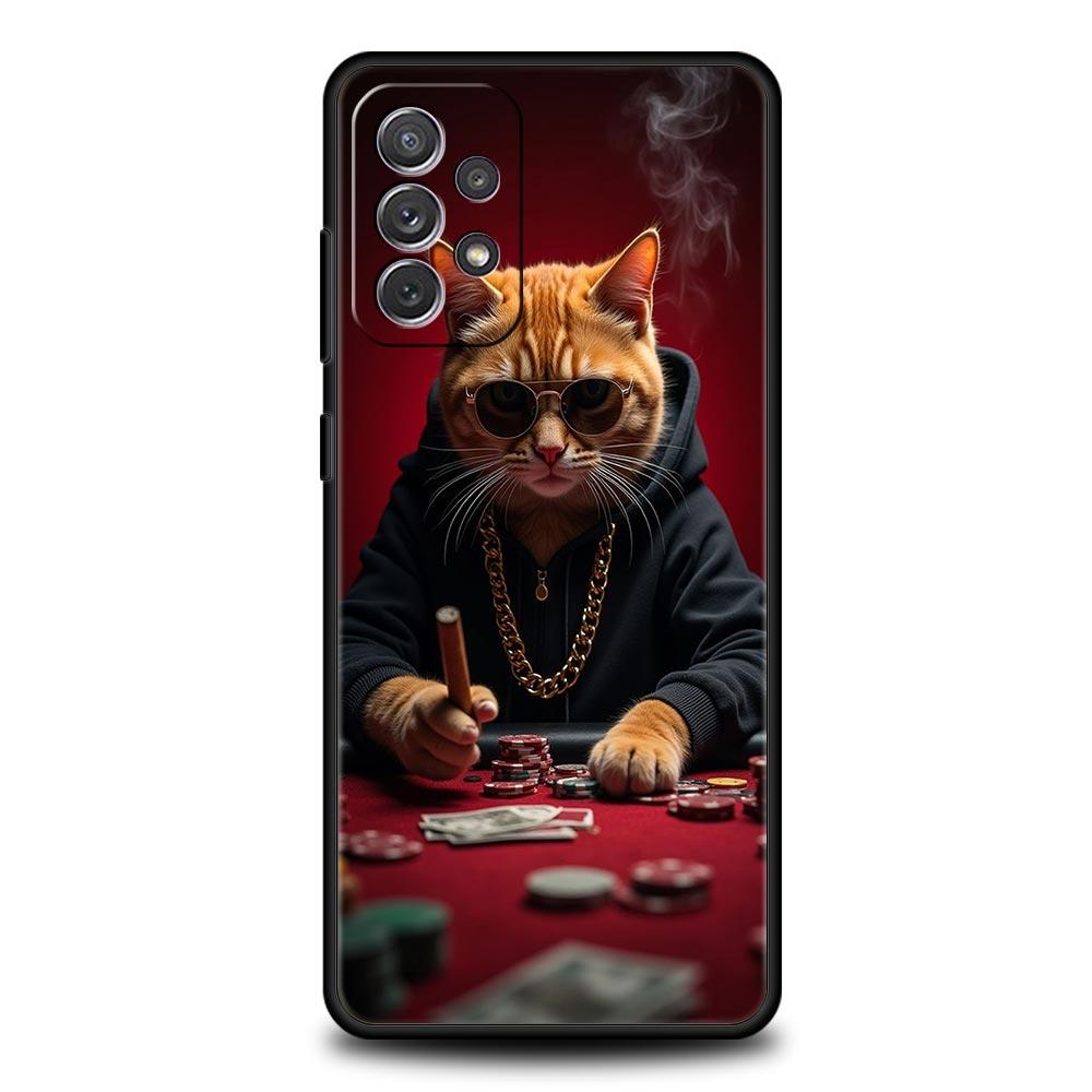 

Phone Case for Samsung Galaxy A13 A15 A17 A07 A21S A22 A23 A25 A31 A73 A32 A52 A52S A41 5G Soft TPU Shell Money Cat Fundas Capas Samsung A41