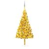 Pre-lit Artificial Christmas Tree and Golden Balls 180 Cm PET