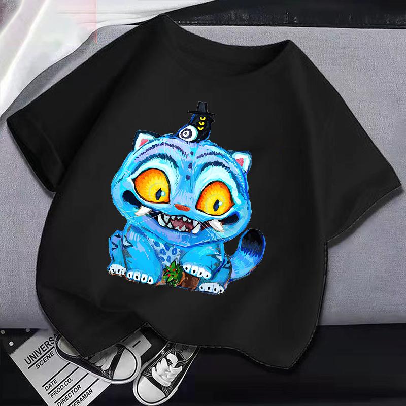 New K Pop Demon Hunters Kids T Shirts Cartoon Anime Printed T Shirt Boys Girls Casual Short Sleeves Tops Children's Clothing