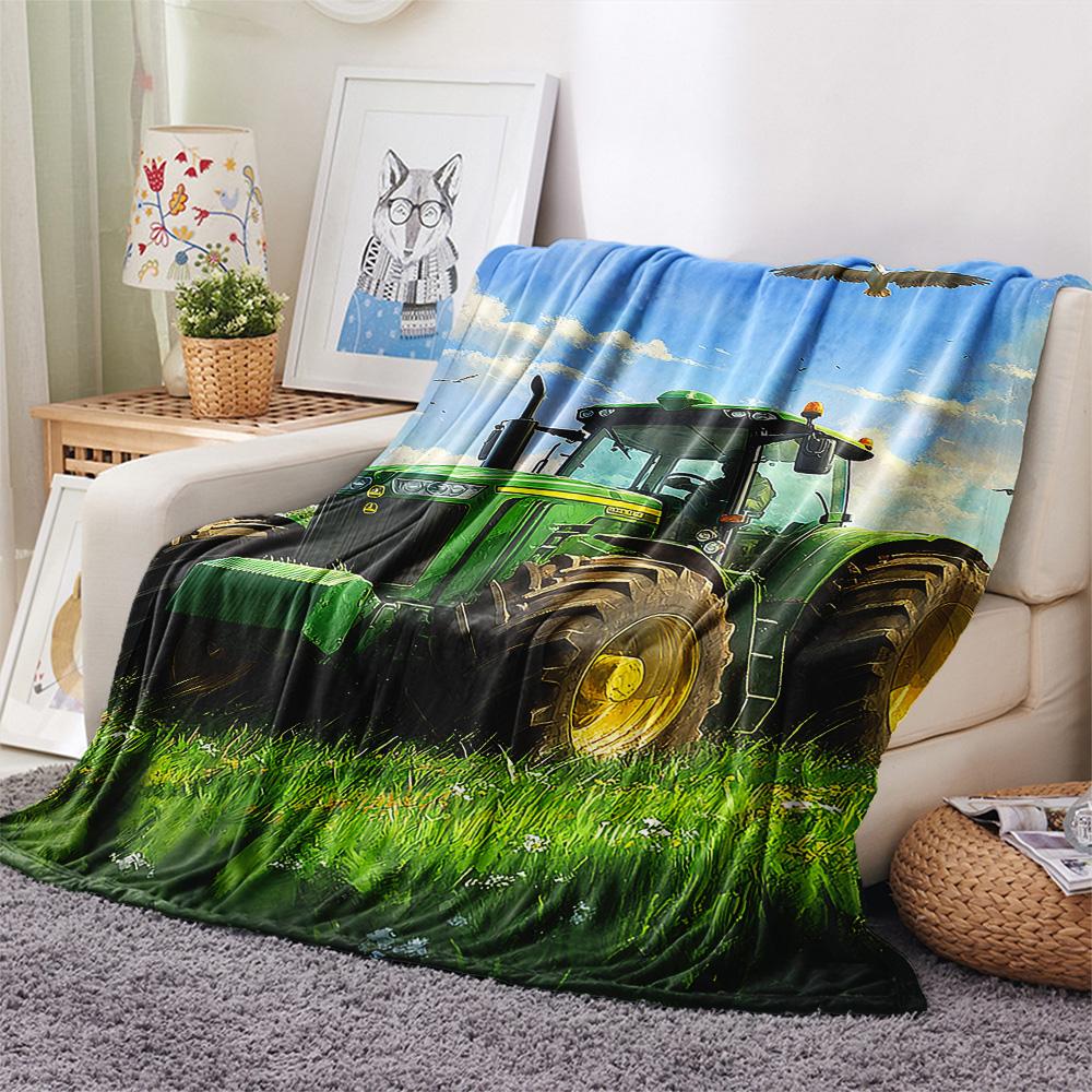 Truck Print Flannel Blanket, High quality Comfortable for All Seasons, Home Decor, Warmth and Comfort, Perfect for Christmas Gifts