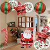 Christmas Decor Balloon Set: Santa, Star, and Candy Cane