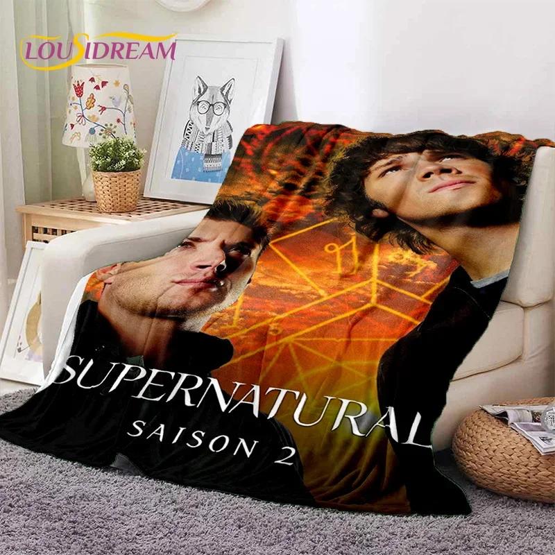 Supernatural Dean Sam Soft Flannel Throw Blanket for Bed Sofa Picnic Outdoor Leisure Nap Gift