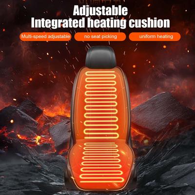 CarSmart Heated Seat Cover 1/2Seats Heating Cushion with Controller & Graphene Quick Warm Winter Relieve Back Pain Winter Gift