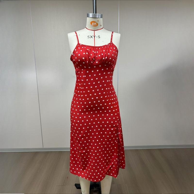 GMXIA Women's Summer Sexy Halter Slit Floral Dresses