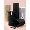 2026 New Portable PU Makeup Brush Storage Bucket Shockproof With Lid Organizer For 10-15Pcs Brushes