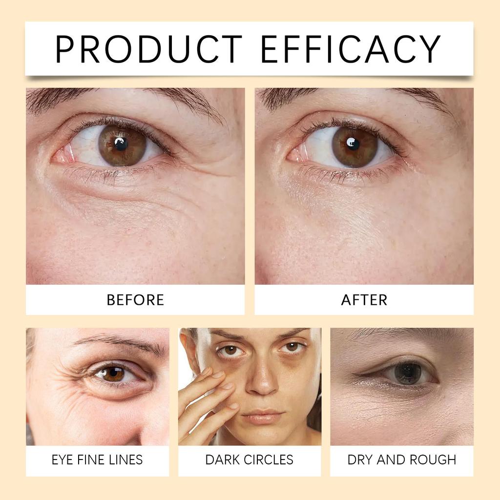 Anti Aging Eye Essence Oil Firming Brightening Reduce Wrinkle Fade Fine Lines Remove Puffiness Hydrating Smooth VC Eye Serum Oil