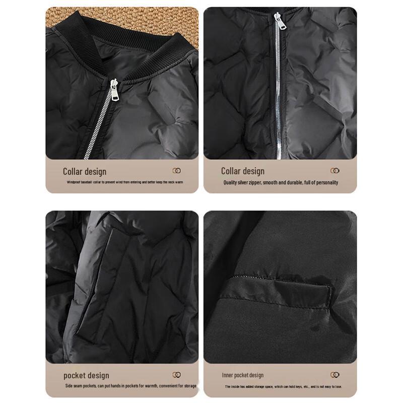 EASTERN CAMEL Men's Thickened Winter Padded Baseball Jacket