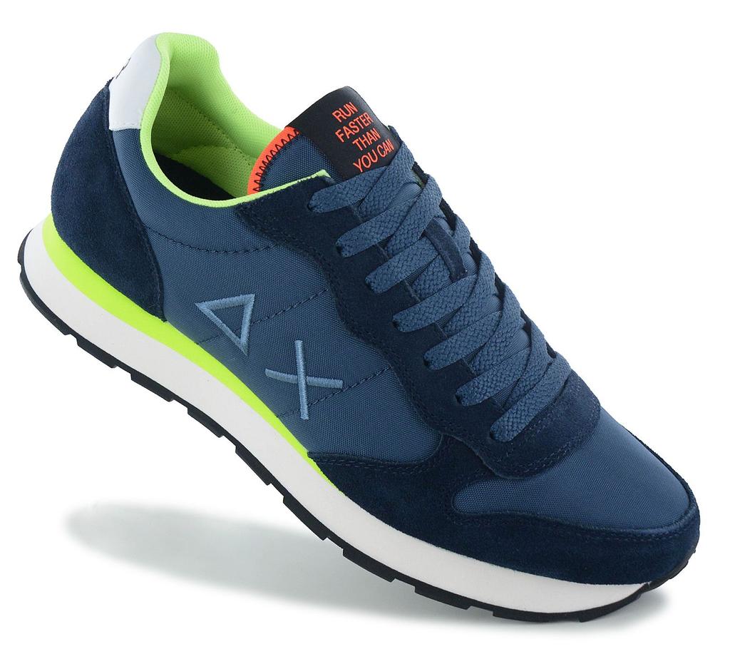 Sun68 Tom Fluo - Scarpe Sneakers da Uomo Blu Z36102-07 ORIGINALE