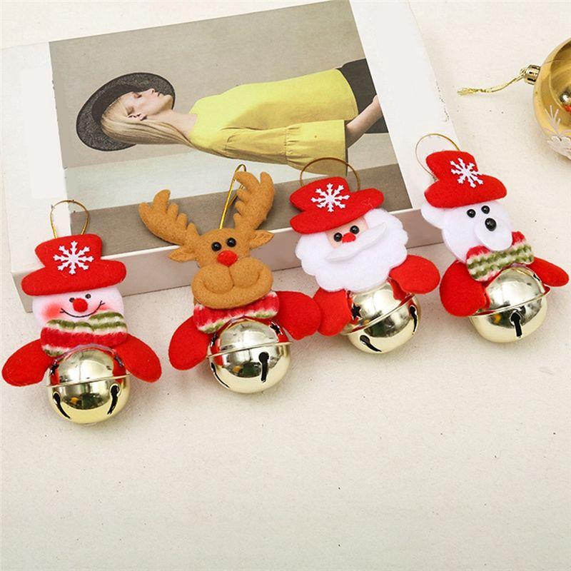 AEE4-Christmas Ornaments Bells Decorations, Christmas Tree Hanging-Ornaments For Xmas Door Home Party Supplies