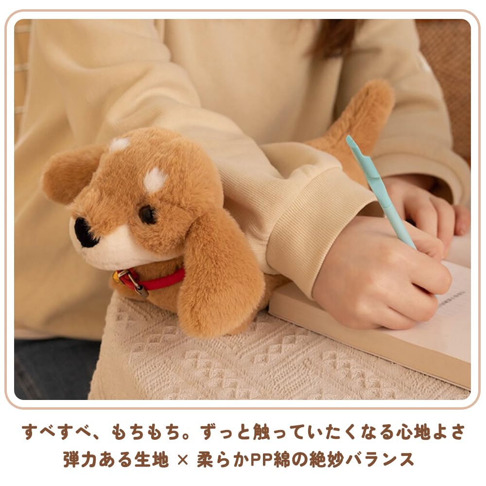 Dachshund Plush Dog Body Realistic Miniature Fluffy and Interior School Entrance Cute Gift Pillow, Dachshund, Sleepy, Lifelike, Soft, Soothing, Decor,