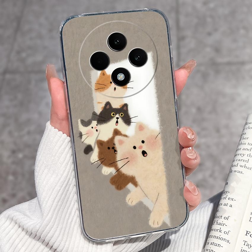 For OPPO F27 F29 F21 F19 F17 F11 Pro F15 F7X Phone Cover Cute Panda Piggy Patterns Transparent Ultra Thin TPU Premium Protection Case For OPPO Housing