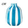 Décoration en Céramique Élégante pour Lieu de Mariage Vase Rayé, Porte-Fleurs Minimaliste Décoratif Moderne Vase à Texture Unique Style Maison Salon Bureau