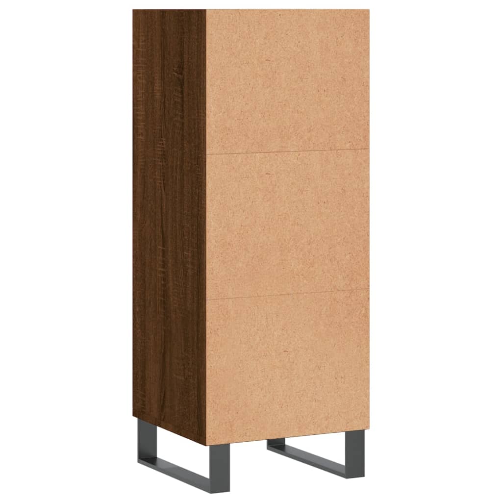 Sideboard in Brown Oak Look 34.5 x 32.5 x 90 cm Engineered Wood