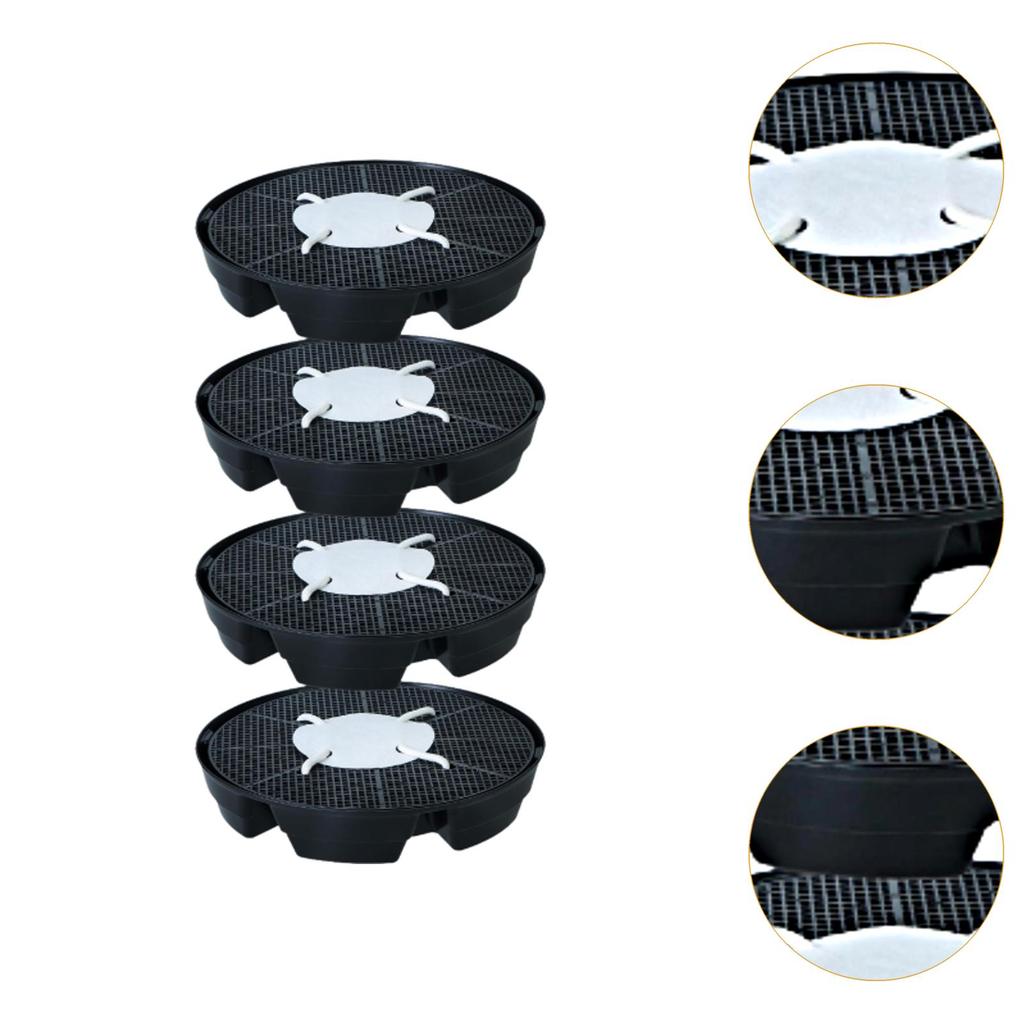 4x Self Watering Pot Base Stand, Greenhouse Gardening Balcony Fabric Plant Tray