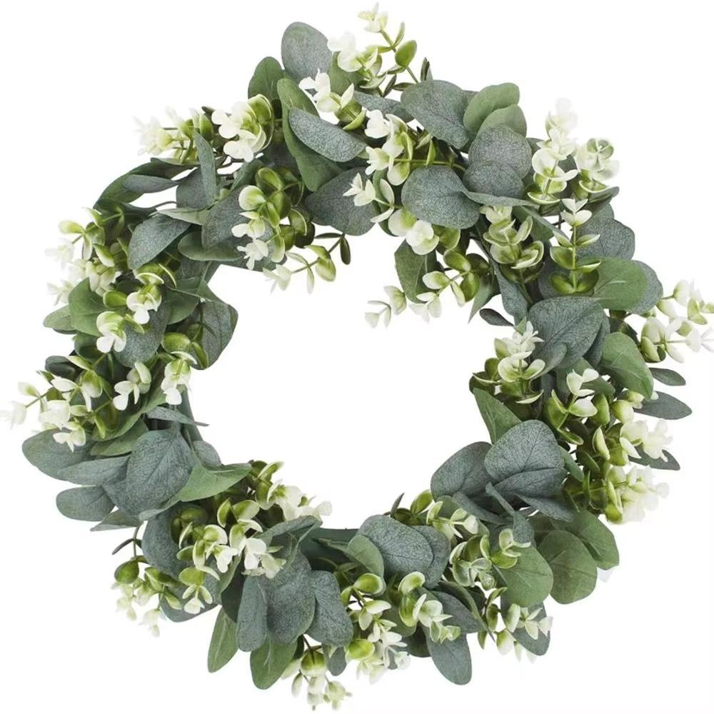 Artificial Plants Eucalyptus Festival Wreath Wedding Supply Door Home Room Decora Diy Gifts Photo Props Flowers Background Wall
