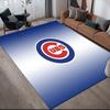 Chicago Cubs Flannel Pattern Square Carpet,Area Rug,Carpet Rug for Living Room Bedroom Sofa Playroom Decor,Non-slip Floor Mat