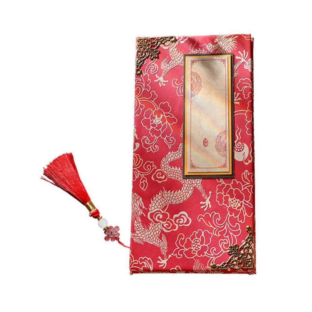 

Свадебная книга в китайском стиле, складная традиционная свадебная книга, рукописная ретро-книга о помолвке в китайском стиле