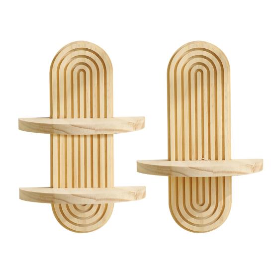 Ovales Spiral-Wand-Schweberegal Böhmisches Bauernhaus Rustikal Holz Wandmontage Ausstellungsregal Dekoration Wohnzimmer Schlafzimmer Badezimmer Aufbewahrungsregal