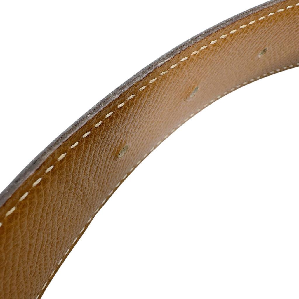 HERMES Constance H belt belt Reversible belt leather Black x brown unisex Used