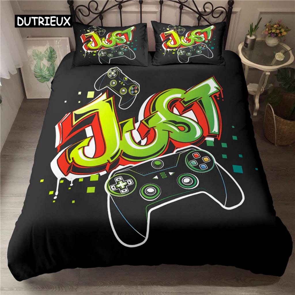 3D Printed Bedding Set Unisex Adults Teens Game Queen King Single Duvet Cover With Pillowcase Bedclothes