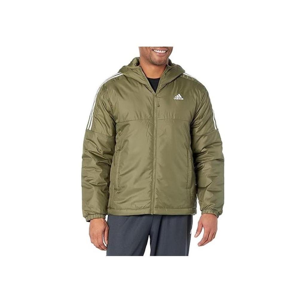 adidas Essentials Insulated Hooded Jacket Olive HZ5725
