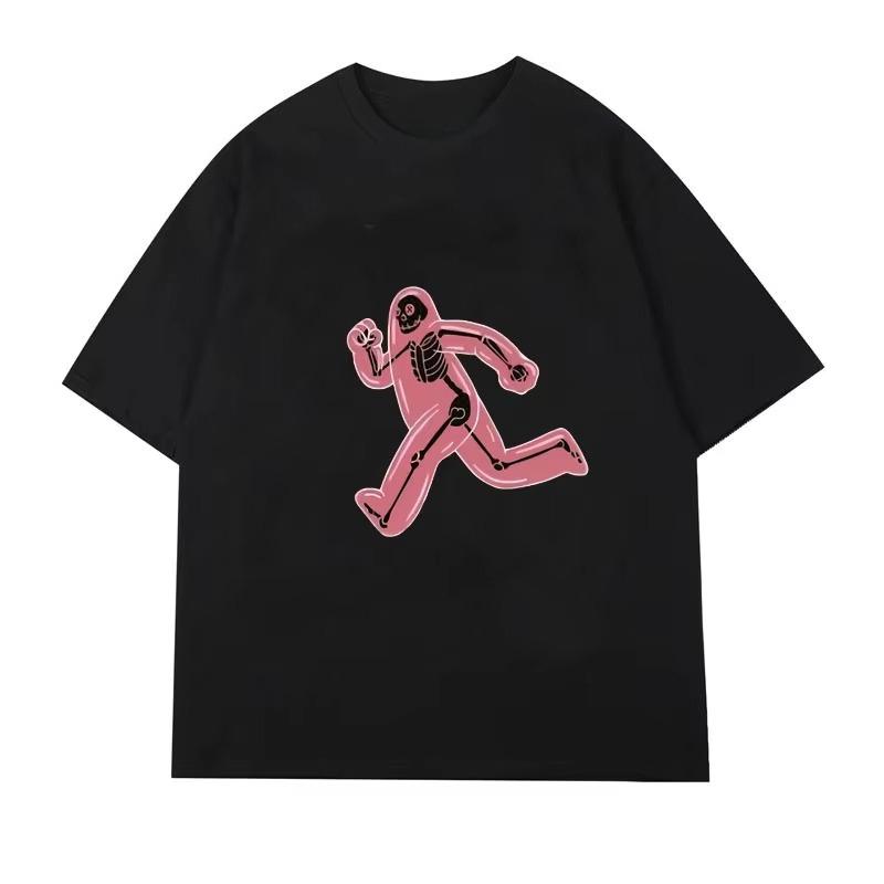 Women's Skull Man Printed Graphic Cotton T-ShirtOversized Harajuku TeesHip Hop Loose Tops Korean Fashion Summer Female Clothing