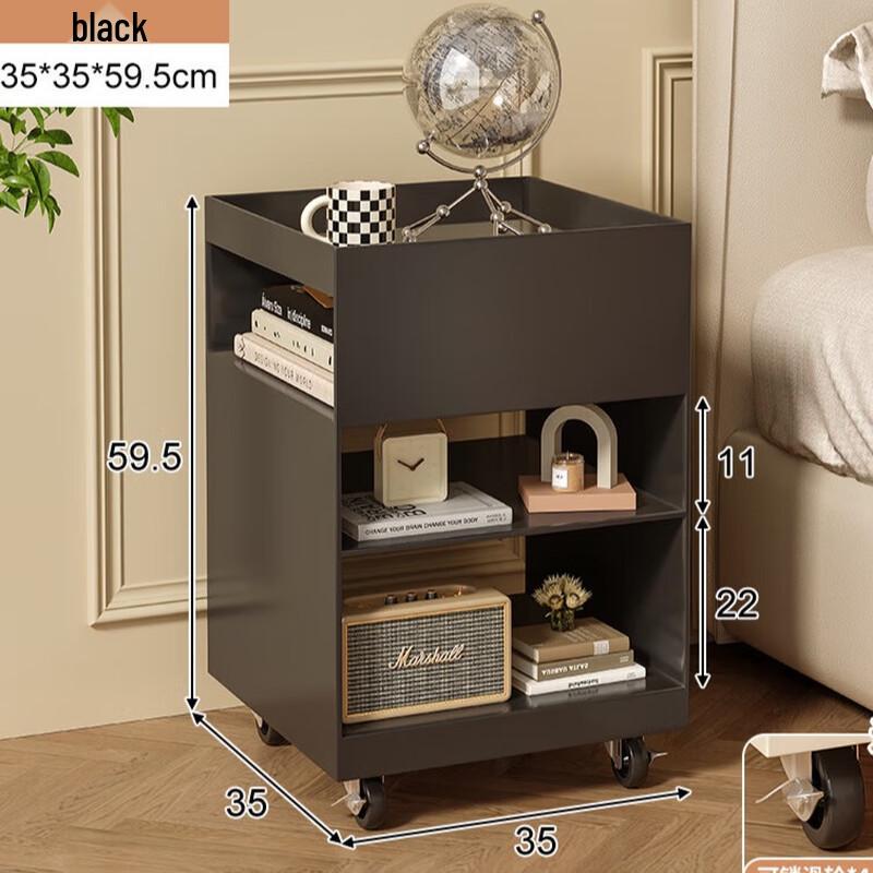 Modern Metal Bedside Storage Cabinet