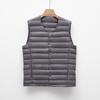 Autumn and Winter Men's Down Vest Light Down Jacket Liner Crew Neck Jacket Solid Color Large Size Vest