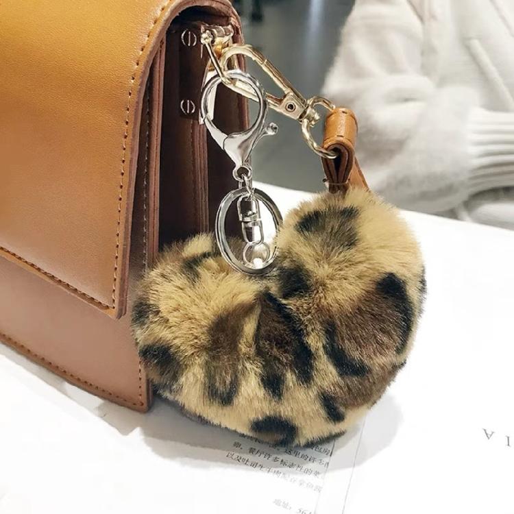 Pompoms Balls Keychain Pendant for Girls Women Love Heart Keychain Soft-Plush