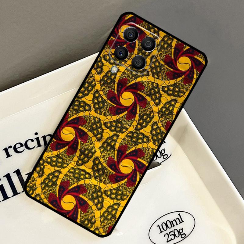 African Style Fabric Print Case For Samsung Galaxy M15 M55 M12 M13 M14 M54 M23 M16 M11 M21 M31 M20 M34 M52 M32 M36 M56