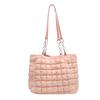 Large Capacity Quilted Nylon Tote Bag Soft Magnetic Closure Casual Street Style