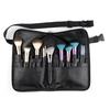 HMU Black Waterproof Makeup Artist Bag Personalized Custom Logo Private Label Folding Travel Waist Makeup Brush Bag With Zip