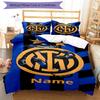 Set Biancheria da Letto Inter Milano Personalizzato con Nome 3 Pezzi Copripiumino Chiusura Include 1 Copripiumino e 2 Federe, Morbido e Confortevole per Tutte le Stagioni.