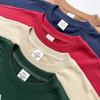 350G Heavy Cotton Terry Round Neck Sweater Loose Version Shoulder Jacket Autumn Print Embroidery