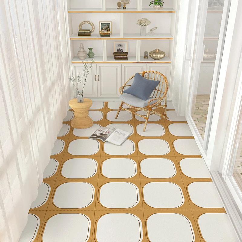 Household Waterproof Balcony Leather Carpet Kitchen PVC Oil-proof Carpets Can Be Cut Living Room Large Area Rug Non-slip Doormat